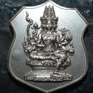 Phra Phrom Nuea Duan Jao Sua Yaowarat Stamped Coin, Bronze with Black Patina, Wat samphanthawong 2567